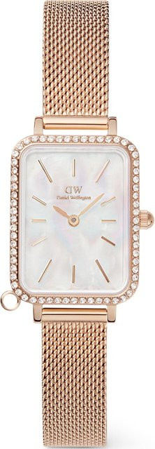Daniel Wellington Damenuhr Quadro Charm Bezel, Quarz, Edelstahl, 26 mm - Bild 1