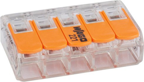 WAGO COMPACT Klemme aus Kunststoff in Orange für Kabel von 0,14/0,2 bis 4 mm² - Bild 1