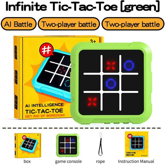 Binchi Tic-Tac-Toe, Elektronisches Brettspiel, grün, ab 14 Jahren - Bild 1