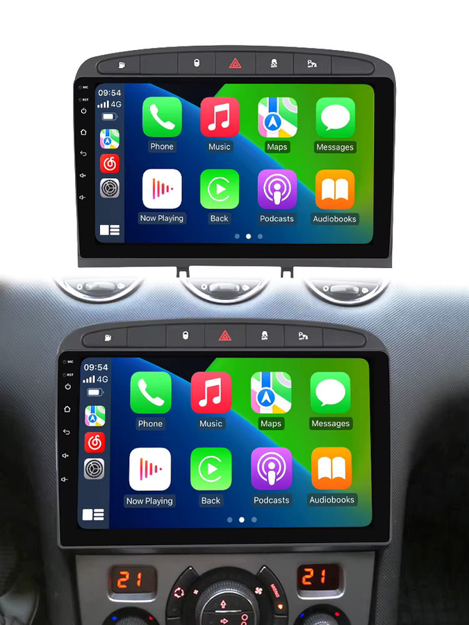STRONGNAVI Android Intelligentes Autoradio mit 9 Zoll Display, GPS-Navigation und Carplay für Peugeot 308 408 (2010-2016), Schwarz - Bild 6