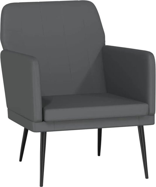 vidaXL Sessel Grau aus Kunstleder mit Armlehnen B/T/H: 61 x 78 x 80 cm - Bild 1
