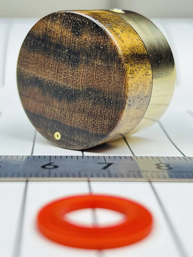CHANGELIN Massivholzknöpfe in Kupfer-Holz-Hybrid-Optik für Gitarren-Mechaniken, Bassgitarren, Hi-Fi-Audio und Röhrenverstärker in Gold und Braun - Bild 2
