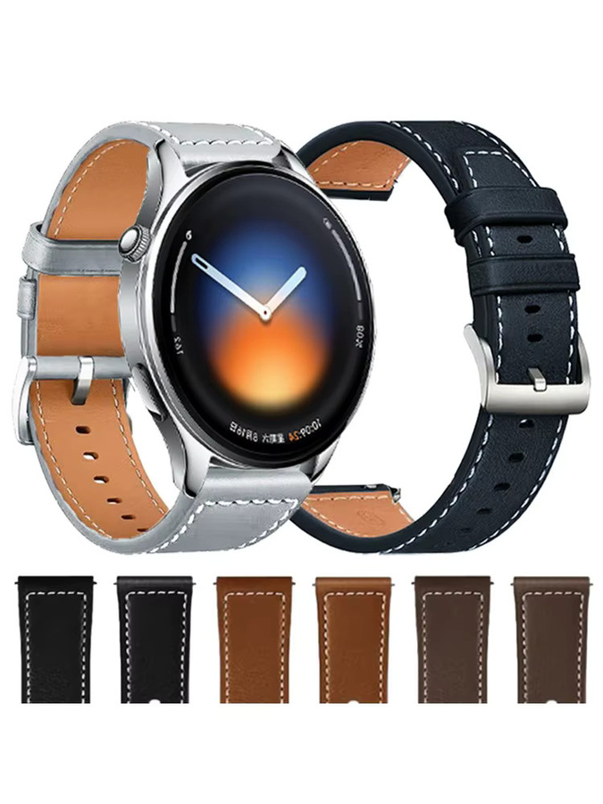 Lederarmband, 22 mm, Schwarz, Unisex - Bild 6