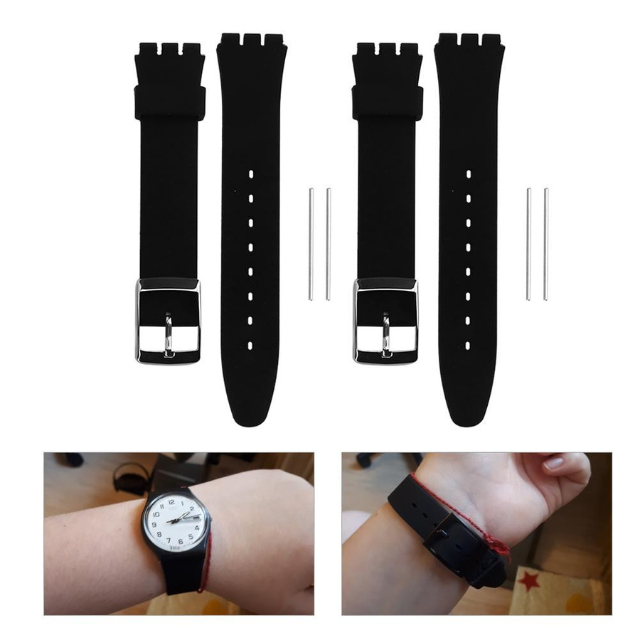 Uhrenarmband Silikon, 17mm, 19mm, 2 Stück - Bild 4
