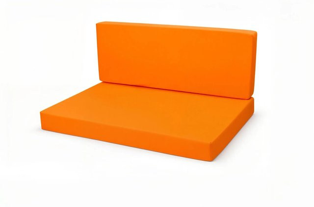 Setgarden Flat Set Palettenkissen Set in Orange mit Sitzkissen und Rückenkissen, B/T/H: 120 x 50 x 10 cm - Bild 1