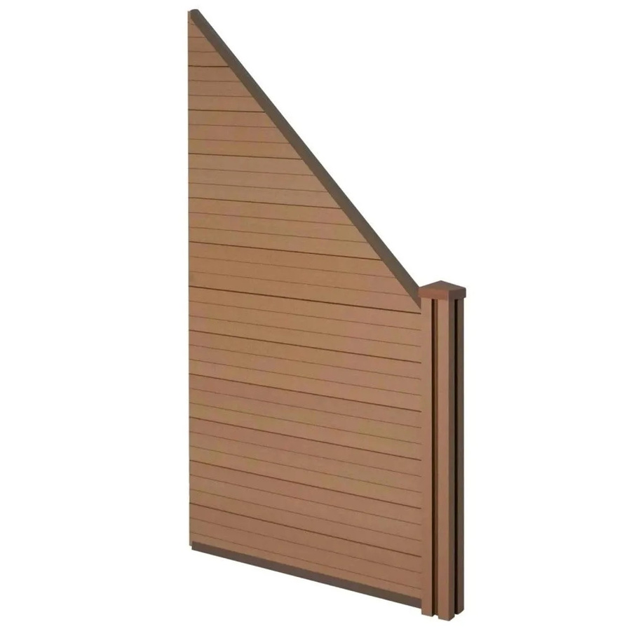 MCW WPC-Sichtschutz Savoie Windschutz Zaun Erweiterungselement Schräg Rechts, Farbe: Teak, Höhe: 0,98 m - Bild 2
