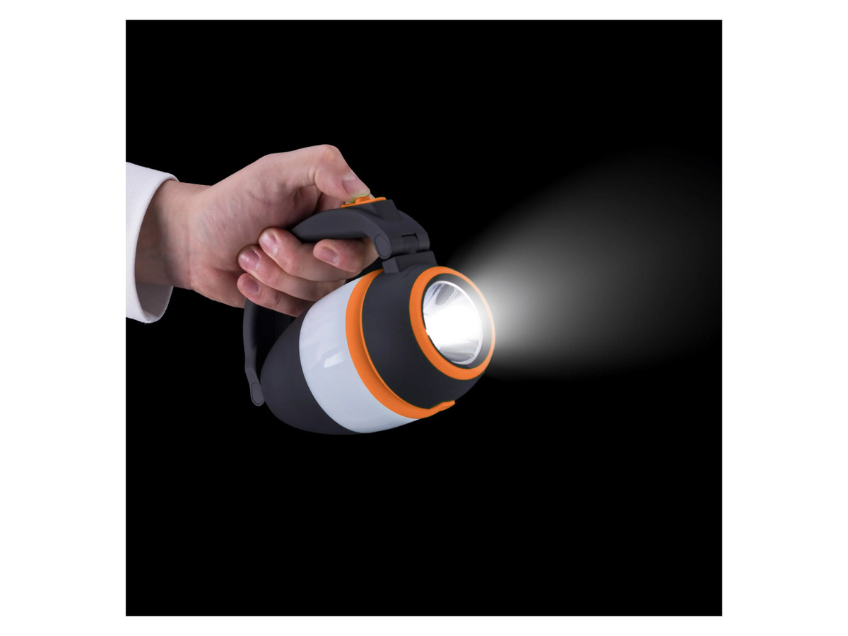 BRESSER 3in1 Outdoor-Laterne für Camping und Tischbetrieb in Schwarz-Orange - Bild 2