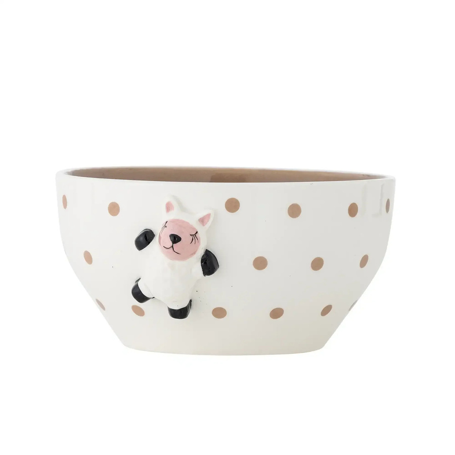 Bloomingville Mini Dolly Schale aus Steingut in Braun, Durchmesser: 14 cm - Bild 1