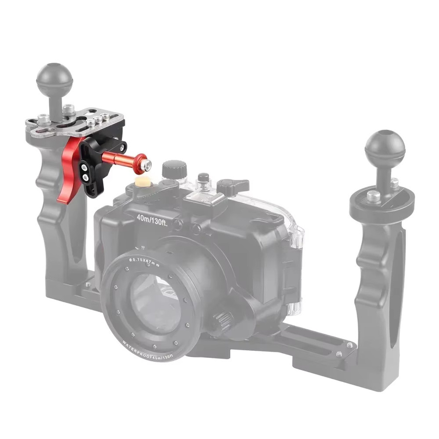 PXSW Shutter Trigger Verlängerung Hebel Mount Adapter für Unterwasser Tablett und Action Kamera Gehäuse - Bild 1