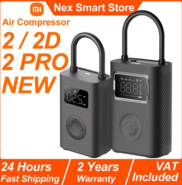 Xiaomi Mijia Tragbarer Luftkompressor 2/2D/2PRO Digitaler Reifeninflator in Schwarz - Bild 1