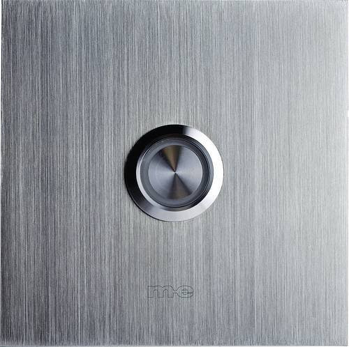 M-e modern-electronics 41012 Klingelplatte 1fach in Silber aus Edelstahl für 8-24V AC/DC/1A - Bild 1