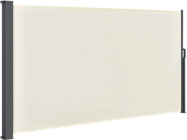 Juskys Seitenmarkise Dubai ausziehbar blickdicht als Sichtschutz für Garten und Terrasse, Farbe: Beige, B: 300 cm, H: 160 cm - Bild 1