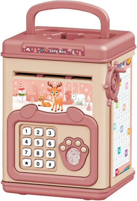 Spardose Spielzeug, mit Passwort, Fingerabdruck, Sprachansage, beige, ab 3 Jahre - Bild 1