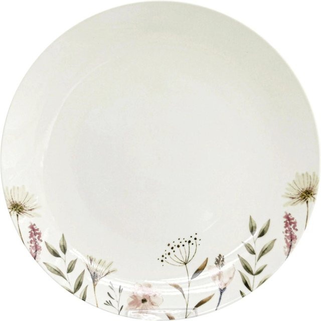 Mömax Speiseteller Amelie aus Bone China mit floralem Muster in Multicolour und Weiß, Durchmesser: 27 cm - Bild 1