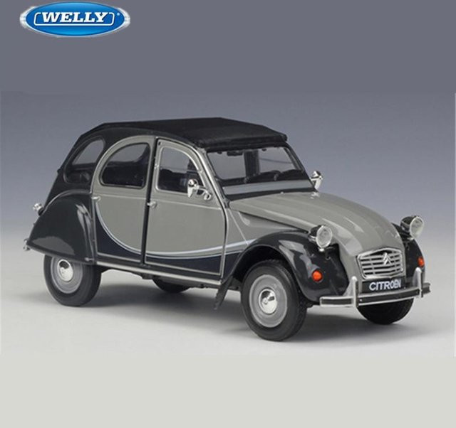Welli Citroen 2Cv 6 Charleston, Automodell, 1:24, Schwarz, ab 18 Jahre - Bild 1