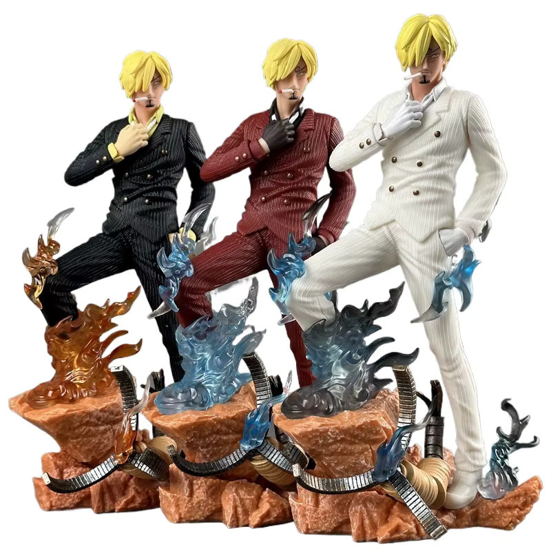 Bandai One Piece Sanji Vinsmoke Diable Jambe Black Leg, Anime-Figur Statue, 24cm - Bild 3