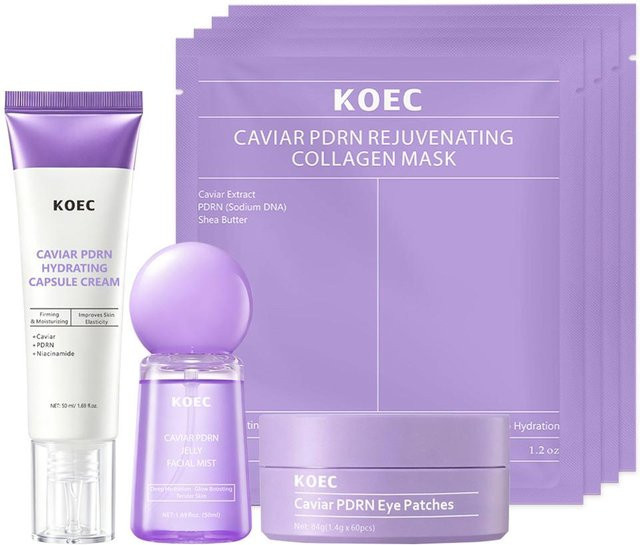KOEC Kaviar PDRN Hautpflege Set, Kaviar-Extrakt, PDRN, 4er-Pack - Bild 1