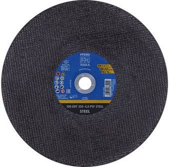 PFERD Trennscheibe 100 EHT 350-4,0 PSF STEEL Schwarz, 10 Stück, Durchmesser: 350 mm, Bohrung: 25,4 mm - Bild 1
