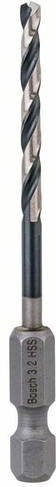 Bosch Spiralbohrer PRO HSS-G Impact Control mit 1/4 Zoll 6-kant Schaft, Farbe Silber, Durchmesser: 3,2 mm, Spirallänge: 36 mm, Gesamtlänge: 75 mm - Bild 1