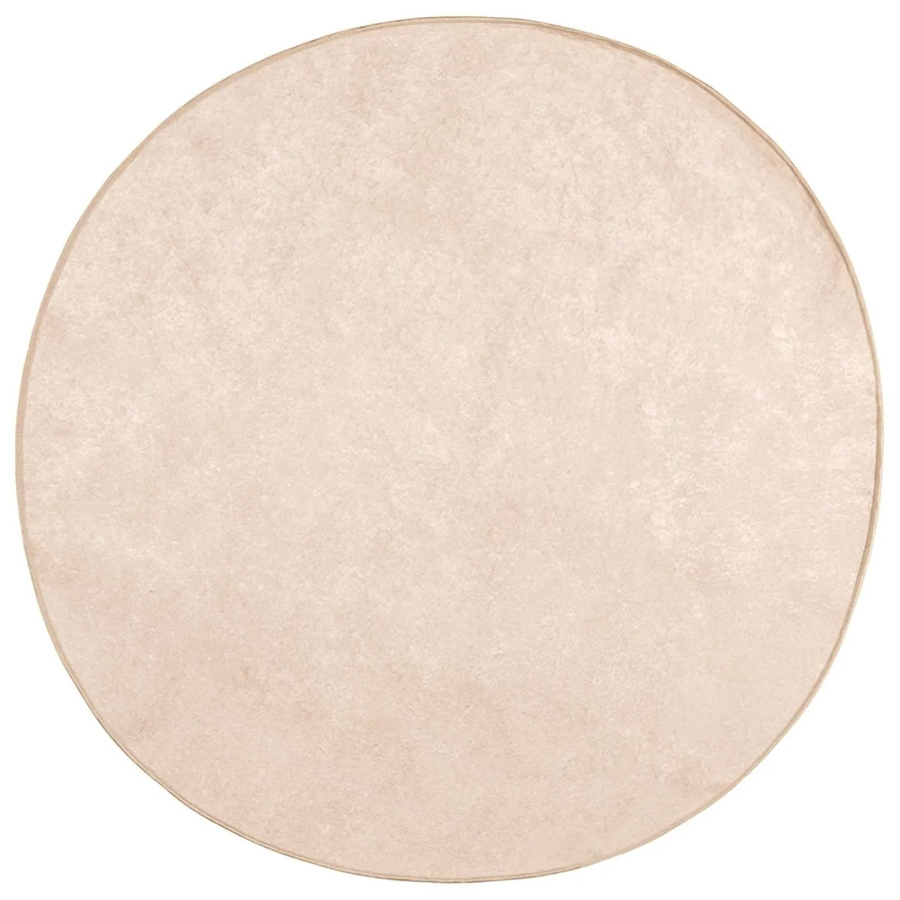 vidaXL Teppichläufer MARSA in Creme, runder Teppich aus Polyester und PVC, Durchmesser: 120 cm - Bild 1