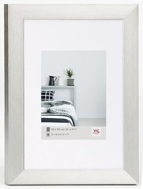 Walther Design Aluline Aluminium Bilderrahmen Silber B: 13 cm, H: 18 cm - Bild 1