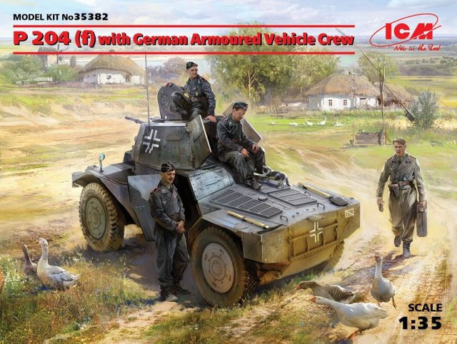 ICM Pnzerspähwagen P 204(f) with German Armoured Vehicle Crew, Modellfahrzeug, 1:35 - Bild 1