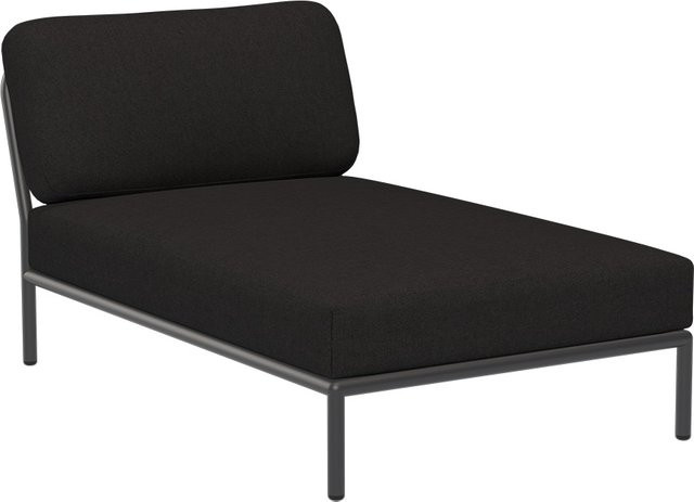 Houe LEVEL Lounge Liege Daybed Chaiselongue in Grau und Schwarz aus pulverbeschichtetem Aluminium und Acrylfasern, B/T/H: 158,0 x 81,0 x 68,5 cm - Bild 1