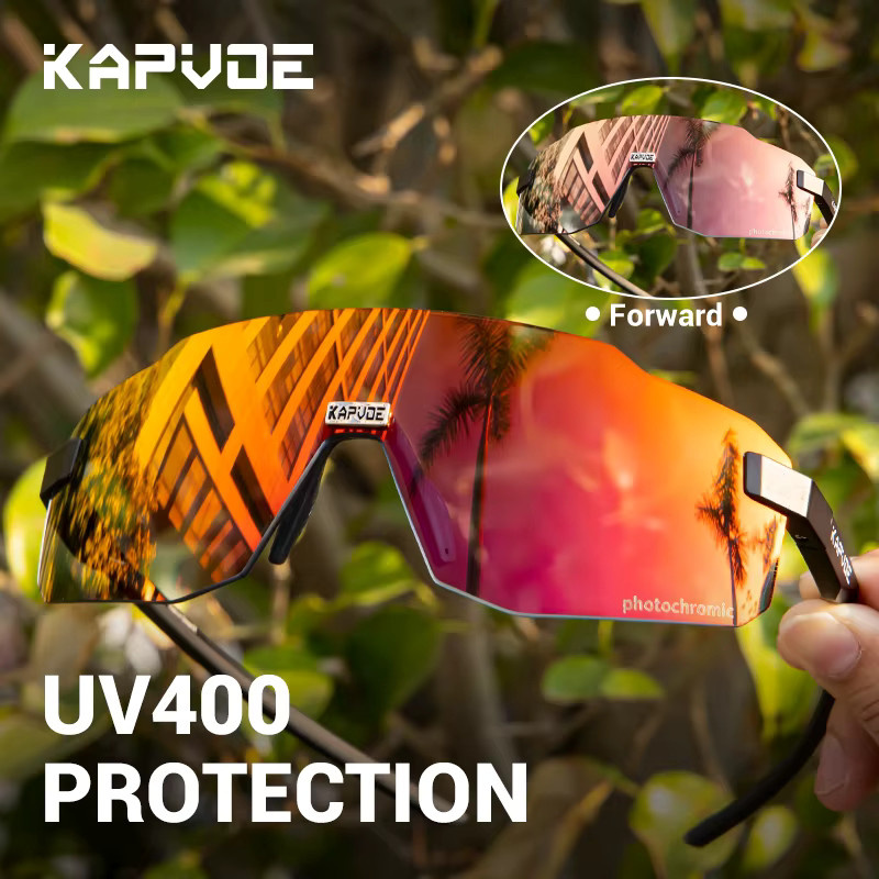 Kapvoe Marathon Sportsonnenbrille, Photochrome, UV400 - Bild 2