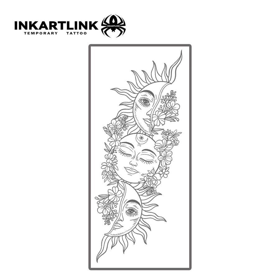 INKARTLINK Sonnenblumen-Saft Tattoo-Pflaster, wasserfest - Bild 3