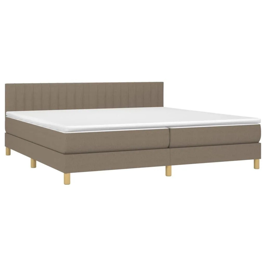 vidaXL Boxspringbett mit Matratze Hybrid-Design in Beige, B/T: 200 x 200 cm - Bild 2