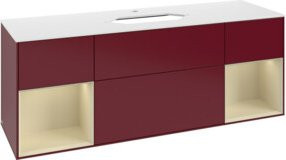 Villeroy & Boch Waschtischunterschrank mit Abdeckplatte Finion in Weiß, Peony Matt, B/T/H: 160 x 50,1 x 60 cm - Bild 1