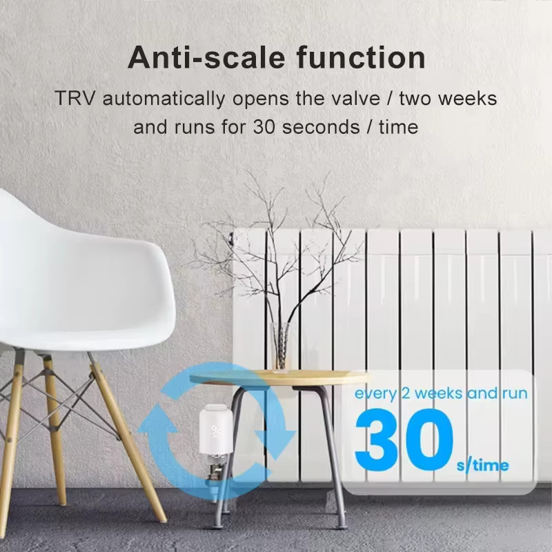 Tuya ZigBee Smart TRV Thermostat Heizkörperantrieb in Weiß mit Unterstützung für Alexa und Google Home - Bild 2