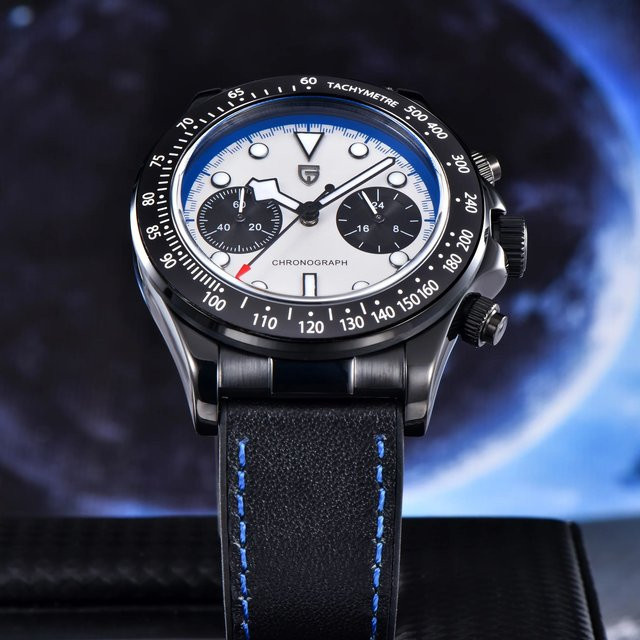 PAGANI DESIGN Chronograph, Quarz, Edelstahl, Schwarz, Herren - Bild 1