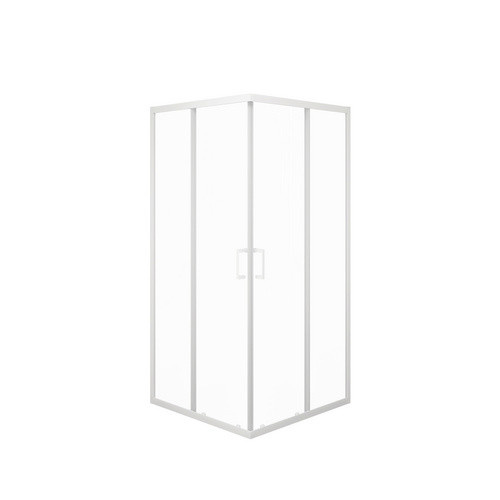 Aurlane Glasdusche Factory Square Eckdusche mit Schiebetür, Farbe: Weiß, B/T/H: 90 x 90 x 200 cm - Bild 4