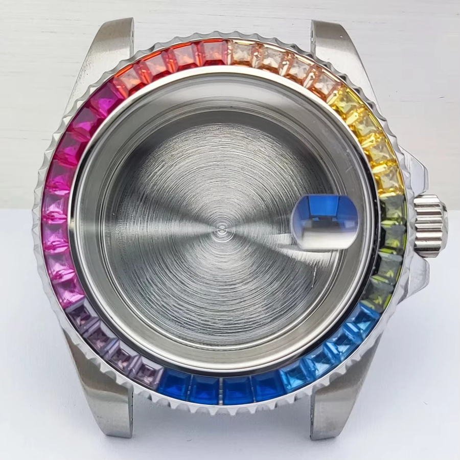 OUMASHI Uhrengehäuse, 40 mm, Saphirglas, Diamanten, Herren - Bild 2