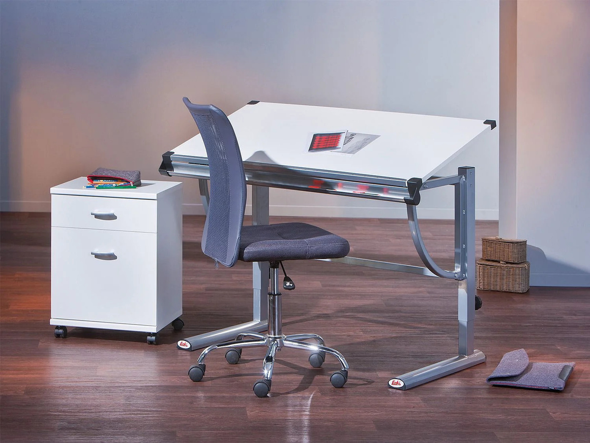 Inter Link Kinderdrehstuhl Bonnie in Grau mit Rollen für Home Office und Kinderzimmer - Bild 2