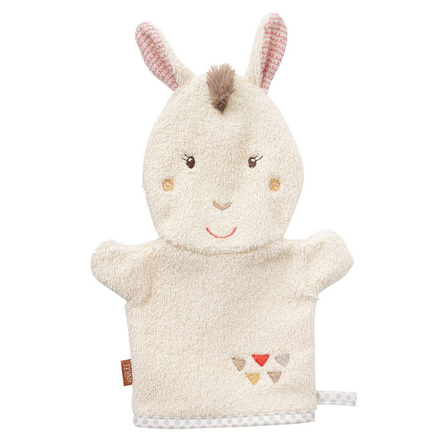 Fehn Waschhandschuh Lama Maya in Beige - Bild 1