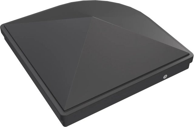 GroJa Pfostenkappe Premium aus Zinkdruckguss für quadratische Pfosten, Farbe: Anthrazit, Breite: 9 cm, Tiefe: 9 cm - Bild 1