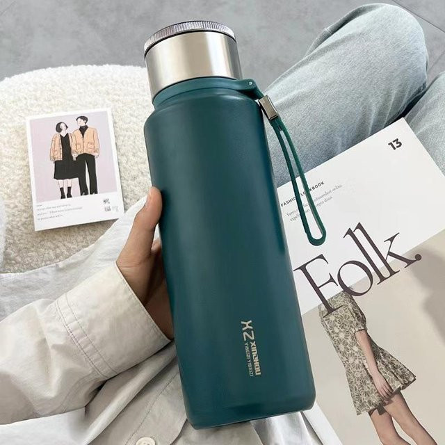 Yiran Furniture Edelstahl-Thermosbecher mit Tee- und Wasser-Trennung, 500ml, für Outdoor und Alltag - Bild 1