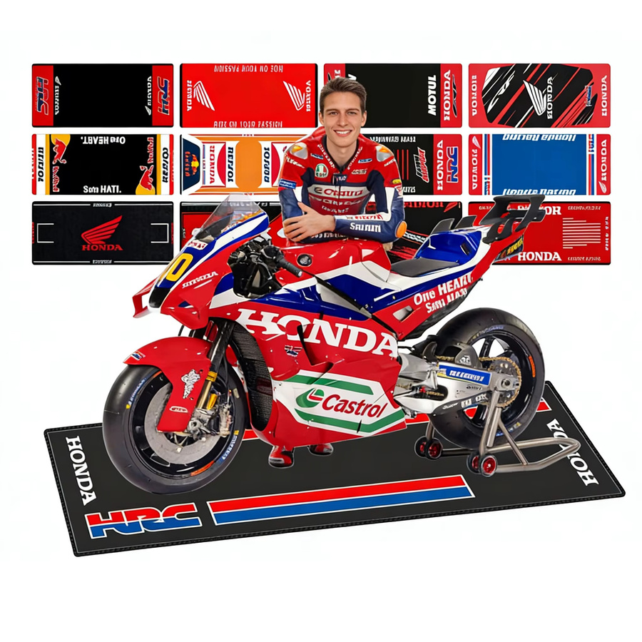 Honda Motorrad-Parkmatte rutschfeste Garagenmatte in Multicolour B/T: 40 x 40 cm - Bild 2