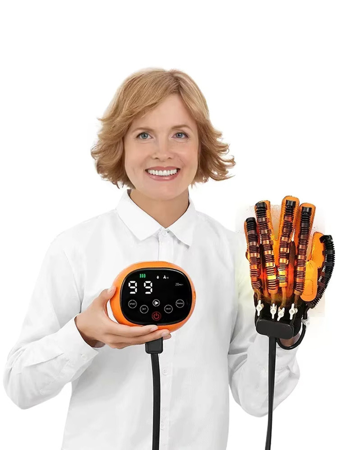 JBMBHC Beheizte Rehabilitationsroboter-Handschuhe für Physiotherapie und Schlaganfall-Training in Orange - Bild 6