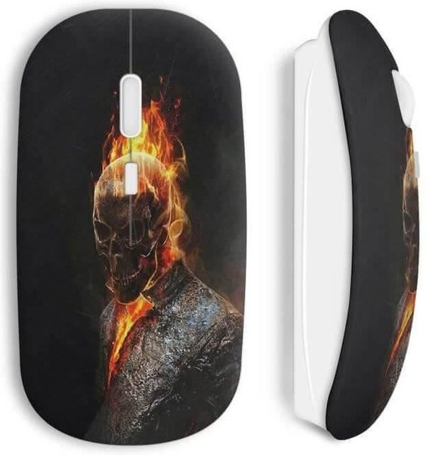 Ghost Rider kabellose Wi-Fi Maus in Schwarz - Bild 1