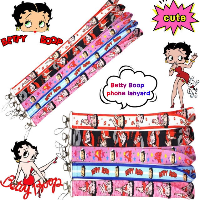 Betty Boop Handy-Lanyard, Mädchenherz, Damen - Bild 1