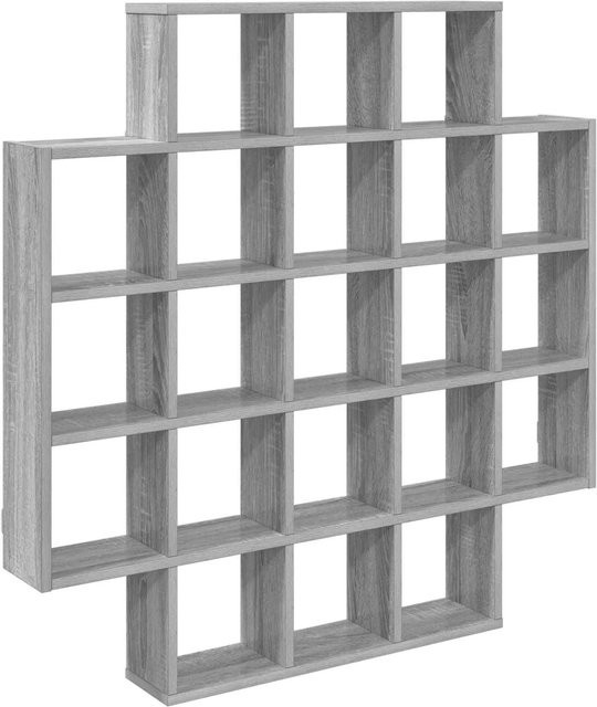 vidaXL Wandregal in Sonoma-Grau aus MDF, B/H/T: 100 x 100 x 13 cm - Bild 1