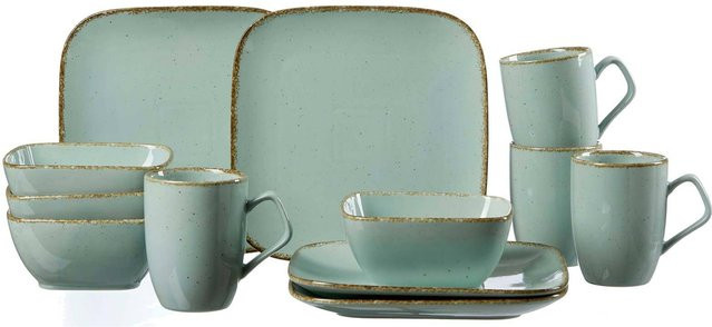 Ritzenhoff & Breker Frühstücks-Set Casa Coffee Service aus Keramik in Türkis, 12er Set - Bild 1
