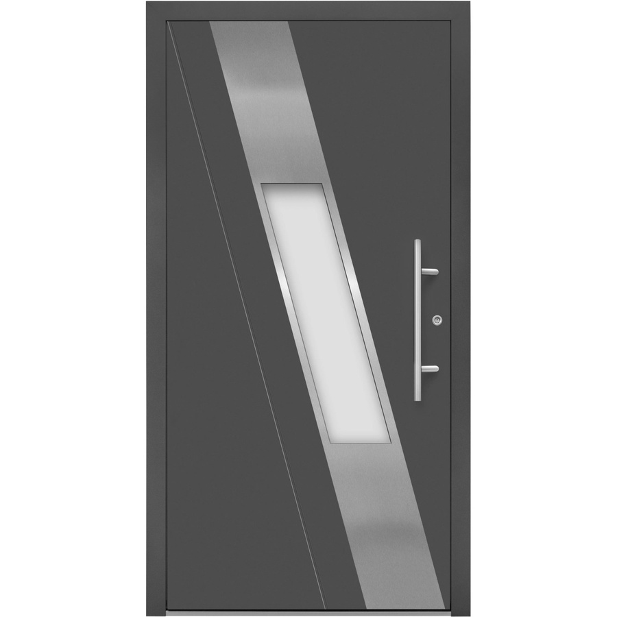 Splendoor Moderno Aluminium-Haustür mit Glaseinsatz in Anthrazit Metallic, B: 110 cm, H: 210 cm, Anschlag Rechts - Bild 2