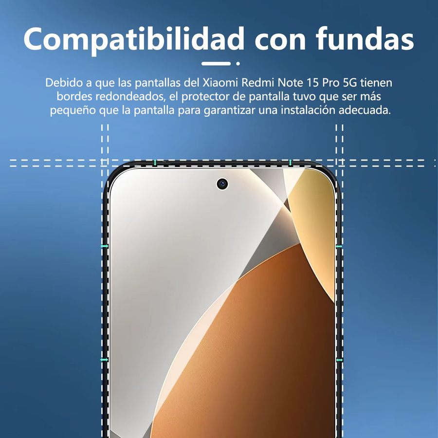 Xiaomi Displayschutzfolie aus gehärtetem Glas für Redmi Note 15 Pro 5G, 6,83 Zoll, transparent, kratzfest und case-freundlich - Bild 3