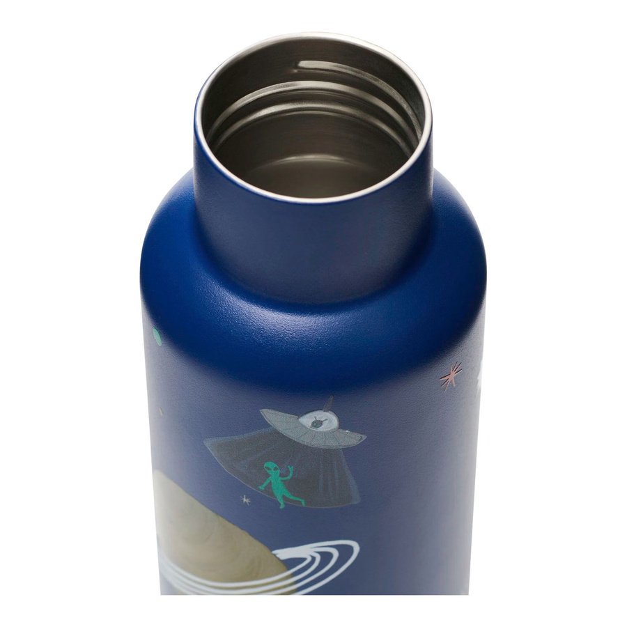 Studio Noos Edelstahl-Trinkflasche mit Strohhalm, Blau, 500 ml - Bild 2
