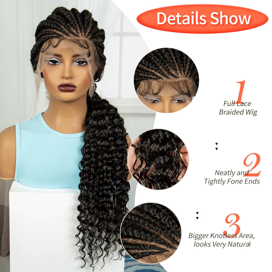 Alice Spring Cornrow Perücke, synthetisch, 30 Zoll, Damen - Bild 5