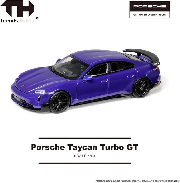 Trends Hobby Porsche Taycan Turbo GT, 1:64, Legierungsauto, Blau, ab 14 Jahren - Bild 1
